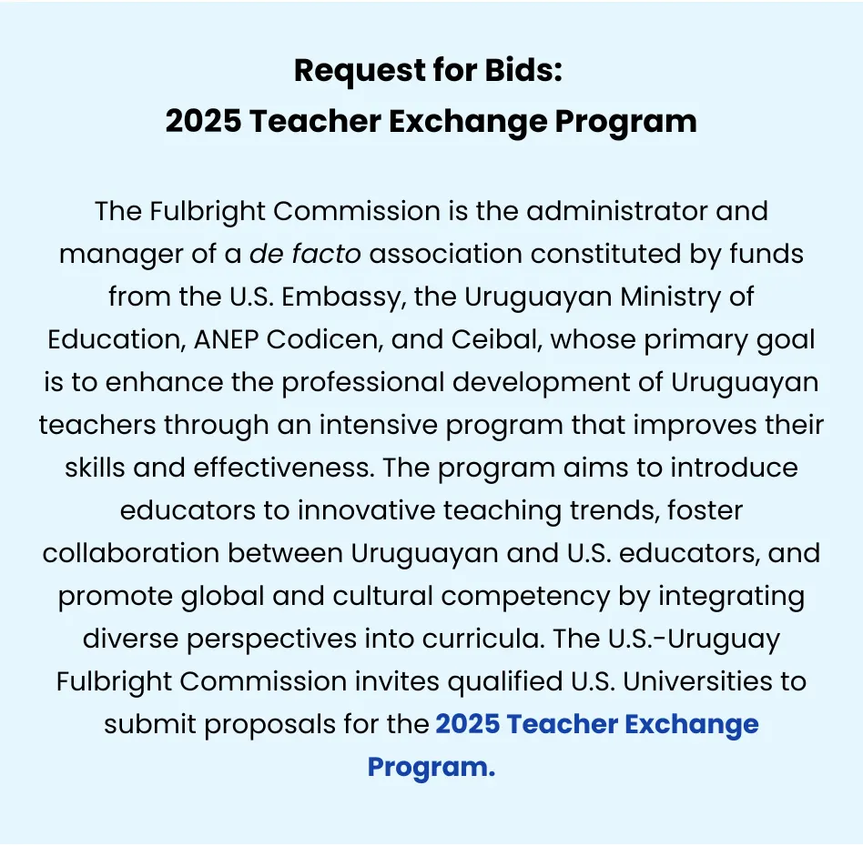 Request for Bids: 2025 Teacher Exchange Program